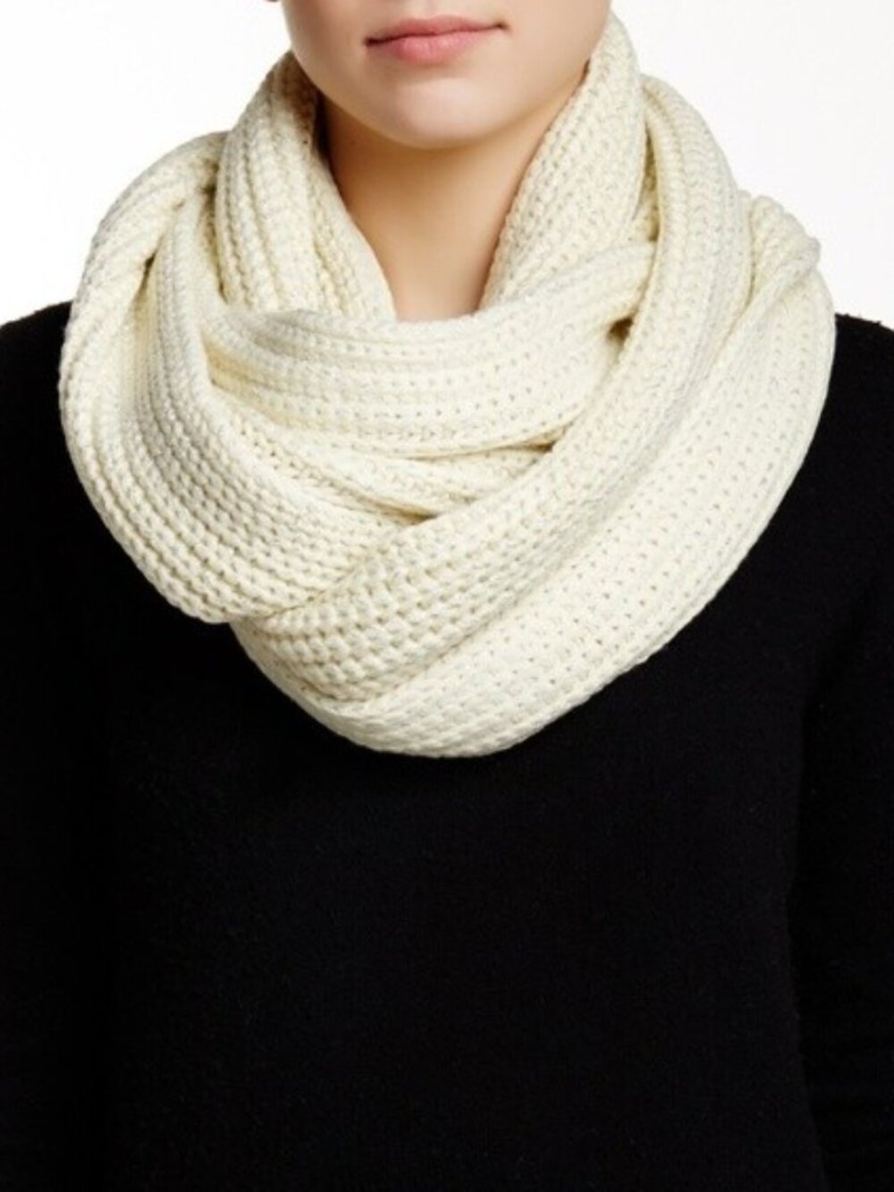 J. Crew Chunky Cream Infinity Scarf